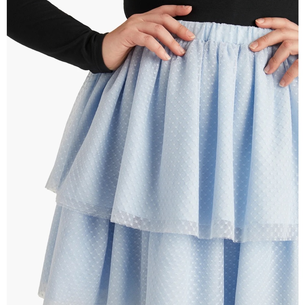Hill House Clara Tulle Skirt in Powder Blue - Picture 3 of 14